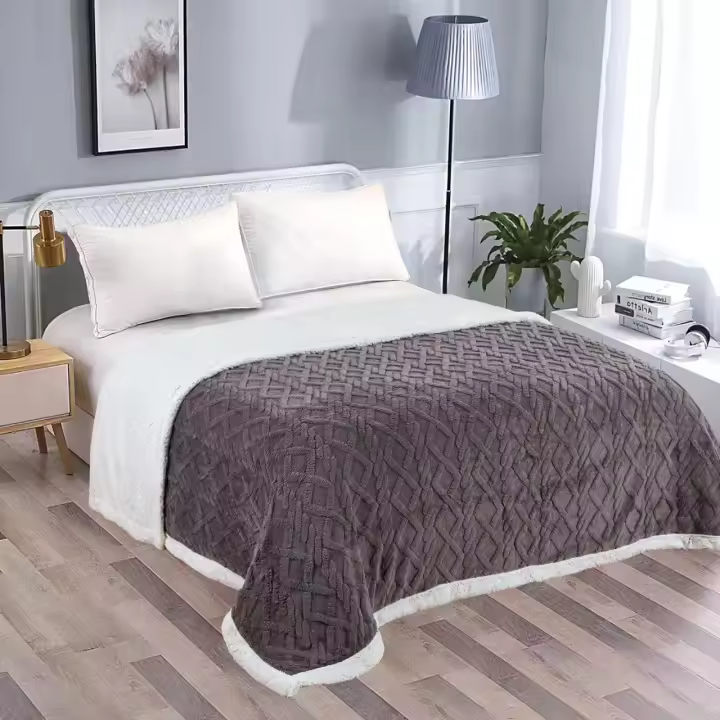 STARLEY-*Manta de Borreguito Sherpa, Manta de Franela Reversible,Mantas Polar Invierno de Sherpa Multiuso con Extra Suave y Borreguitos,Cálida, Extra Suave,para Sofá, Dormitorio y Viaje,3 medidas,130x160cm,160x220cm y 220x240cm - 1