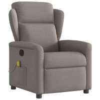 vidaXL Sillón de masaje reclinable de tela en color Gris nube/Negro/Marrón y más - details 4
