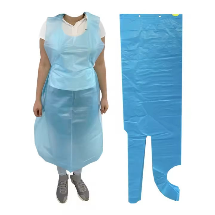 Hr delantal pequeño hdpe azul claro 78x130cm (50unid), delantal desechable Belleza y cuidado de tu cabello y tu piel con EuroStil. - 1