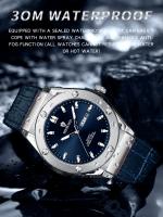 Reloj De Negocios Para Hombre BINBOND 30M Impermeable Con Manos Luminosas Fecha Y Calendario Función Reloj De Cuarzo De Acero Inoxidable - details 2