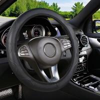 Cubierta De Volante Deportiva De PU Sin Riel Para Coche Universal Adecuada Para Interiores De Coche De 15 Pulgadas En Negro - details 12