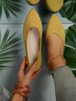 Zapatos Planos De Mujer Con Punta Puntiaguda Y Color Sólido Zapatos Slip-on Transpirables Y Casuales Ballet Flat Zapatos Para Mujer Loafer - details 15