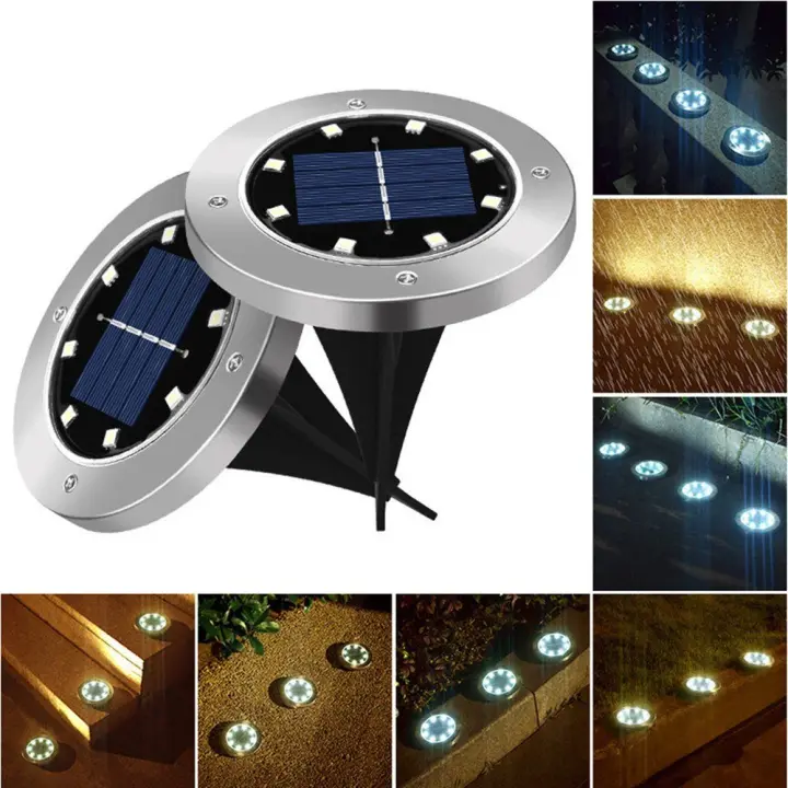 Luz solar para Jardín, lámpara solar LED, Doco empotable impermeable para el suelo - 1