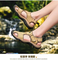 Sandalias De Verano Para Hombre Talla Grande 2023 Cuero Genuino Moda Sandalias Transpirables Con Cierre De Correa Antideslizantes Talla 38-47 - details 15