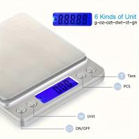 Báscula De Cocina Digital Precisa 3Kg/500G 0.01g Para Alimentos Dieta Joyería Medición LCD Equilibrio Postal - details 6