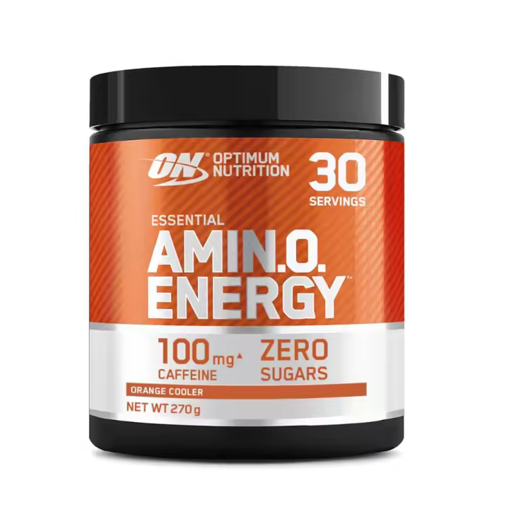 Optimum nutrition Essential Amino Energy 270 gr - Polvo Pre Entrenamiento, Bebida Energética con Aminoácidos, BCAA, L-Glutamina y L-Leucina, Complemento con Vitamina C y Cafeína - 1