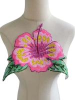 1 Pieza De 26CM Pétalos De Flor Con Lentejuelas Rosa Brillante Para Vestido De Noche Traje De Baño DIY Aplicación En Ropa - details 5
