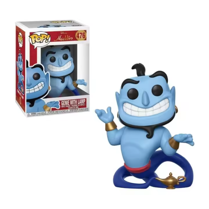 Funko-Funko POP Disney Aladdin Aladdin - 476 Genie with Lamp - 1