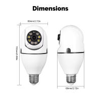 Cámara De Seguridad Inteligente WiFi 3MP Bombilla Con Enchufe E27 Visión Nocturna De Color Rastreo Humano Para Interior - details 5