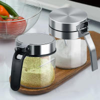 Juego De Almacenamiento De Condimentos En Vidrio Con Tapa De Acero Inoxidable Y Cuchara Botella De Mantequilla Ecológica Para Cocina Caja De Especias - details 1