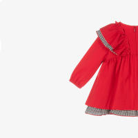 Miranda Vestido Bebe Niña 32/0148/V ROJO ropa niños Winter ROYALE CORDONETS - details 3