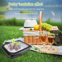 Pans De Aluminio Isolados Fáciles De Limpiar Multifuncionales Ligeros Con Tapa Desmontable Para Transporte Al Aire Libre Camping - details 0