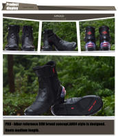 Botas De Motocicleta Para Hombre Y Mujer Microfibra Cuero Anticolisión Protección De Tornillo Moto Racing Botas Cortas A004 - details 3