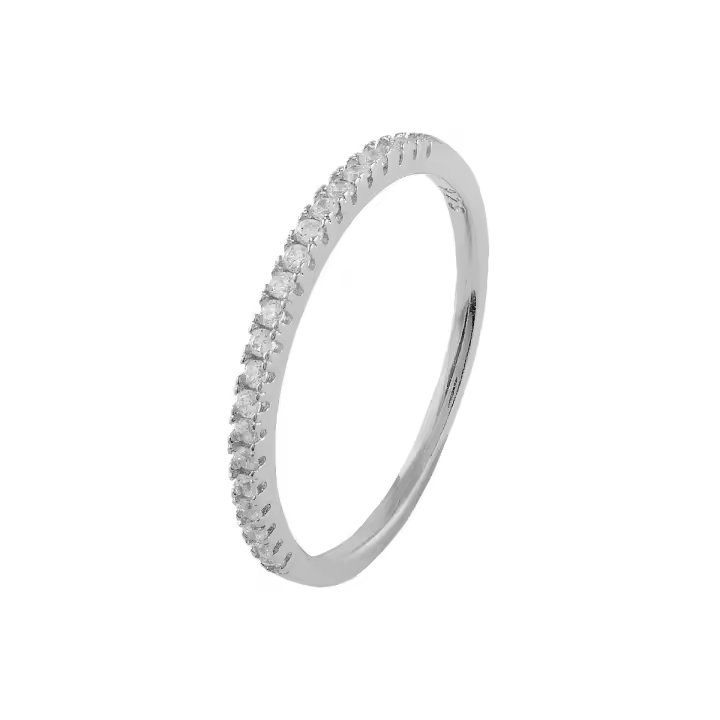 Anillo Steffi Plata y Circonitas Blancas - 1