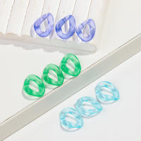 60pcs Pulgones De Acrílico Frosted 14x19mm Cuadrado Cadena De Enlace Para Hacer Pulseras Collares Accesorios De Joyería DIY En Lote - details 6