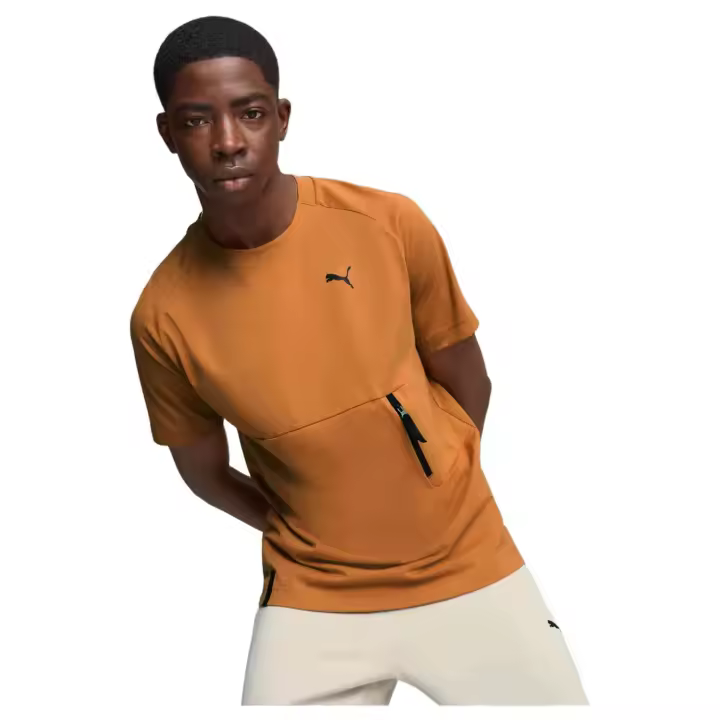 Camiseta de Manga Corta Puma Pumatech Pocket Tee para hombre en color naranja - 1