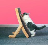 Tablero De Rasguñar Para Gatos Con Marco De Madera 3 En 1 Sillón De Descanso Antirraspado Juguete Para Uñas Sofá Para Gatos - details 5