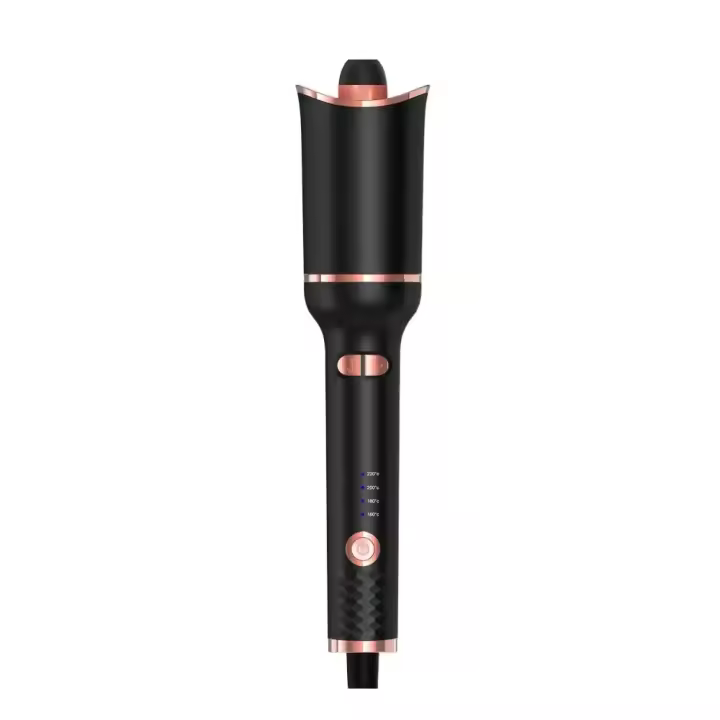 Rizador de Pelo Negro - Con Conductores de Calor de Cerámica de 31mm o Más, Ajuste de Temperatura en 4 Velocidades, Calentamiento Rápido, Cableado (220V, 35W) - Ideal para Cabello Largo - 1