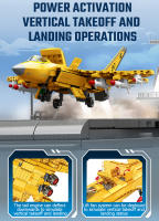 SEMBO Bloques De Construcción De Avión De Lanzamiento Vertical a Toda Altura Serie Militar Juguetes Y Regalos Para Niños Edad Recomendada 6-12 Años Material Plástico ABS - details 4