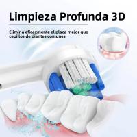 Cepillo De Dientes Eléctrico Recargable Para Adultos Con Cerdas Suaves Y Cabezas De Cepillo Rotatorias Inteligente Timer Limpieza Profunda Modos De Limpieza Placa Eliminación Blanqueamiento Masaje IP67 Impermeable - details 1
