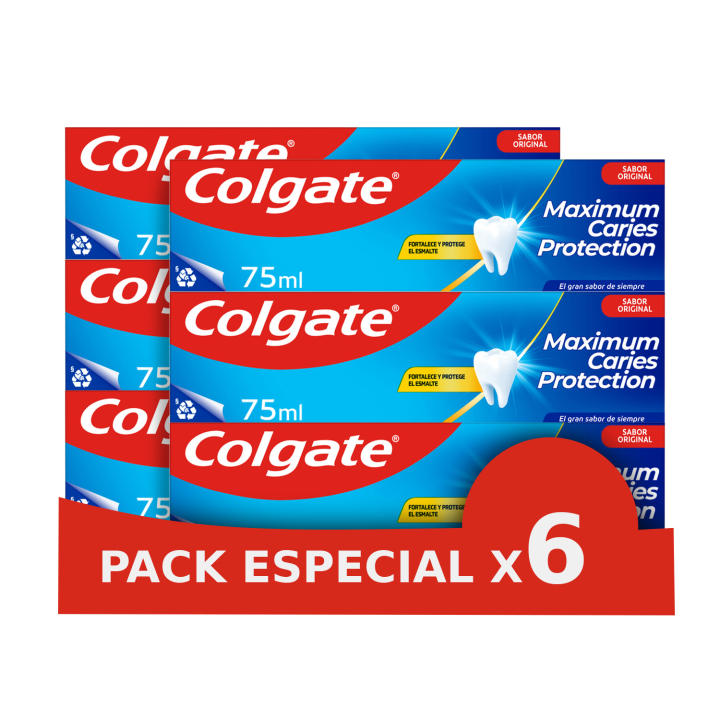 Colgate pack x6 maximum caries protection toothpaste