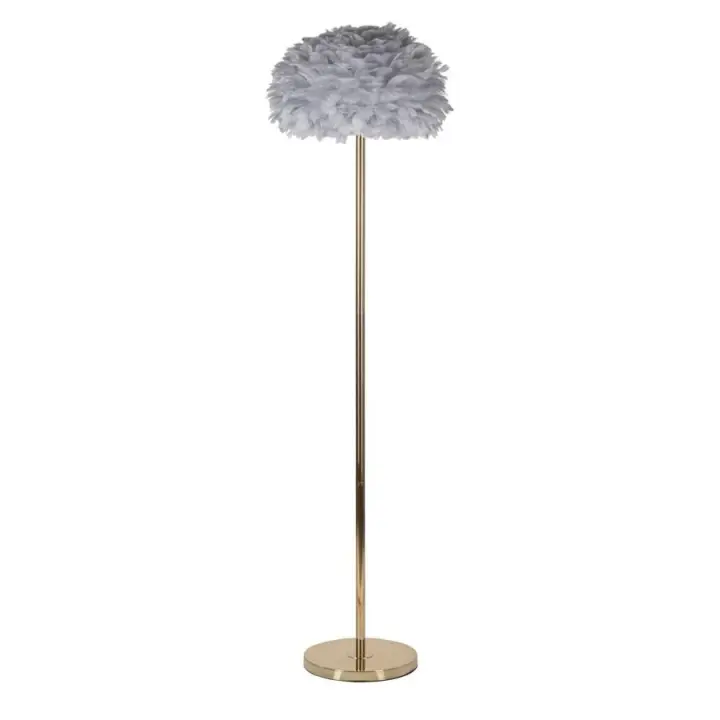 Lámpara de Pie MF186, Metal, Oro, 43x43x170 cm - 1