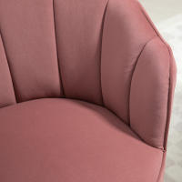 Silla de Cocina Silla de Salón con respaldo Poliéster Madera de Caucho Rosa 66x72x79 cm - details 4