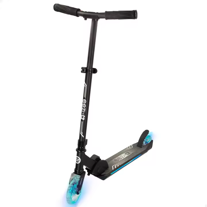 Patinete 2 ruedas negro plegable c/luces personalizables EEZI - 1