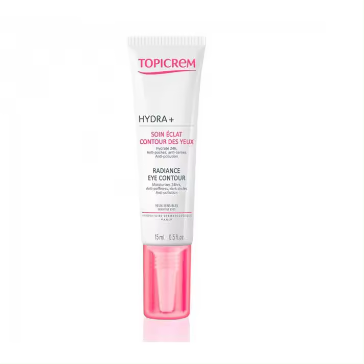 Topicrem Hydra+ Contorno de Ojos 15 Ml - Hidratación Intensa - Reduce Ojeras - Disminuye Hinchazón - 1