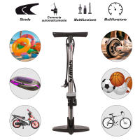 DEKORA SOUL Bomba de Pie Profesional para Bicicleta con Manómetro - Compatible con Válvulas Presta y Schrader - Alta Presión 160PSI - details 0