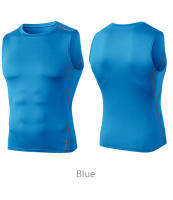 Camiseta De Entrenamiento Para Hombre Secado Rápido Con Manga Corta Compresión Camiseta Deporte Gimnasio Top Sin Mangas - details 11