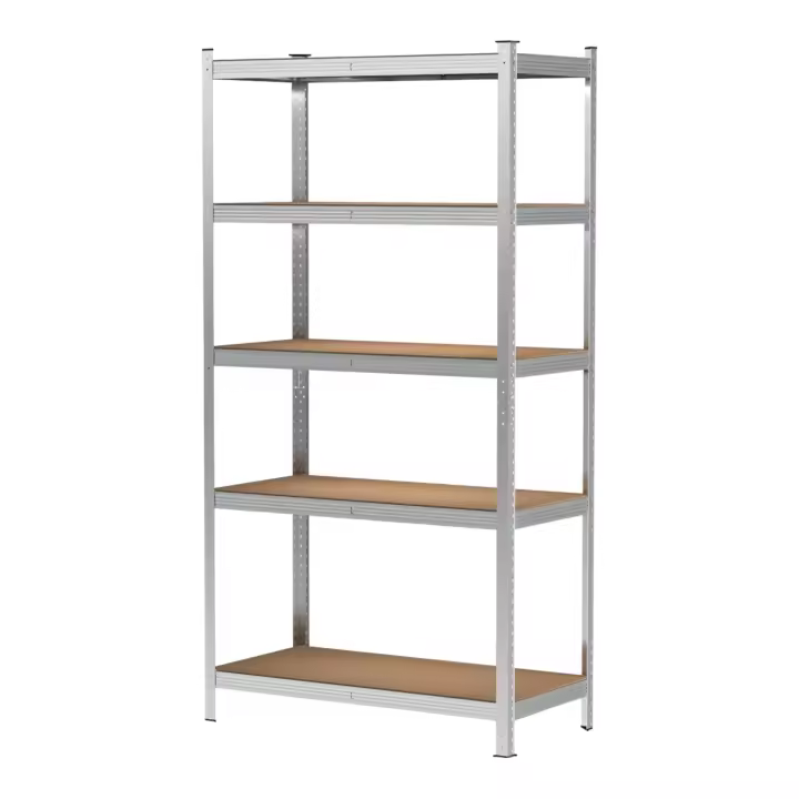 Estantería Mikomika con 5 Baldes - Capacidad de 875 kg, 183 cm de Altura, 91 cm de Ancho y 46 cm de Profundidad - Estructura de Acero Galvanizado, Perfecta para Cocina, Oficina, Garaje y Más (NAVE-001 2790 D1) - 1