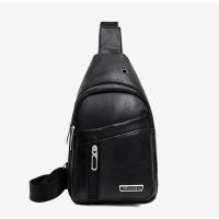 Nueva Bandolera De Cuero PU Para Hombre Bolsa De Pecho Para Viaje Cruzada Negra Estilo Casual Sling Bolsa De Hombro Mensajero - details 7