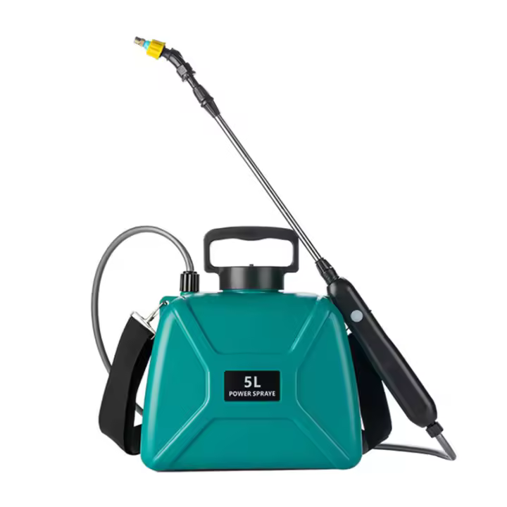 Pulverizador Eléctrico para plantas, 5 L (1,35 galones), mango recargable por USB, Varilla telescopio, Boquilla y Manguera de Agua de 1,5 m. - 1