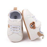 Zapatos Blancos Para Bebé Con Diseño De Oso Casual Antideslizantes Primera Caminata Para Niño Y Niña Toddler Non-slip Newborn - details 13