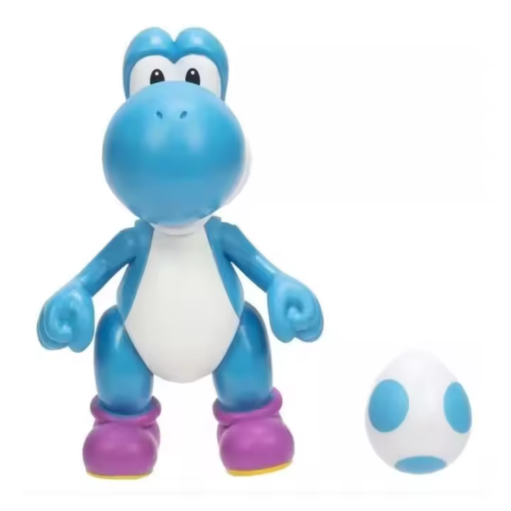 Figura Yoshi Celeste de 10 cm Colección Super Mario 42442-YOSHI JAKKS - 1