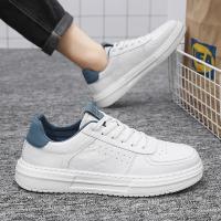 Zapatillas Casuales Para Hombre En Cuero Blanco Suela Ligera Transpirables Tenis Deportivos Para Adultos Zapatillas Hombre - details 18