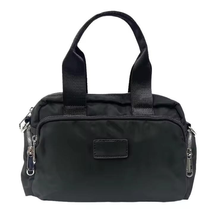 Bolso De Nylon Negro - 1