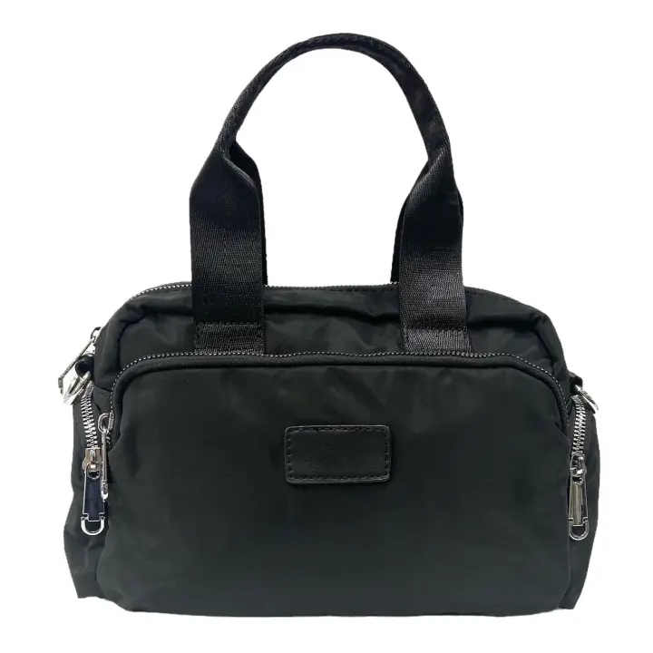 Bolso De Nylon Negro - 1
