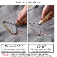 Broom De Pelusa Portátil Eliminador De Pelo De Mascotas Cepillo Manual Para Limpieza De Sofás Ropa Herramienta De Afeitado De Tela - details 3