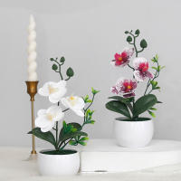 Orquídea Simulada De Mariposa En Maceta Flor Artificial Para Decoración Interior Exterior Oficina Hogar Bodas Estilo Bonsái - details 7