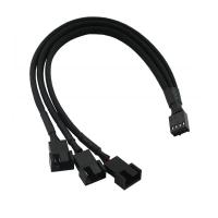 Cable De Extensión FAN 1 a 3 Conectador De 4 Agujas PWM Control De Temperatura Para Placa Base PC Hardware Adaptador De Cable - details 0