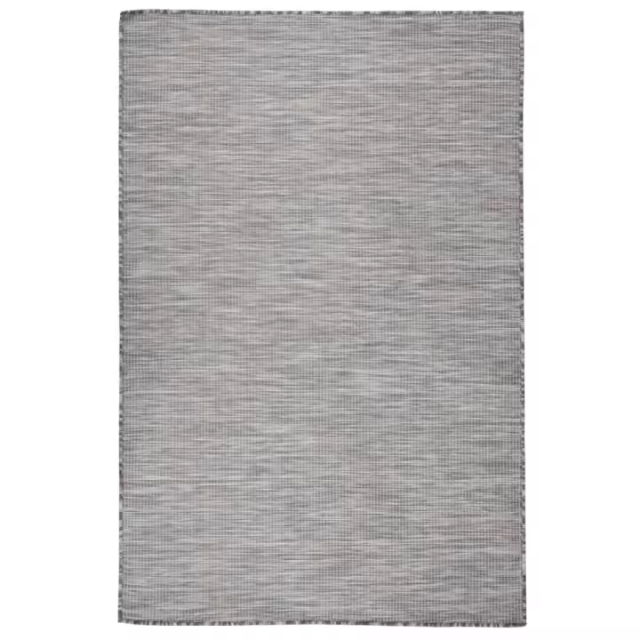 vidaXL Alfombra de exterior de tejido plano marrón y azul 120x170 cm - 1