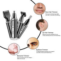 Kemei 4 En 1 Recargable Afeitadora De Nariz Y Barba Para Hombres Micro Afeitadora Limpiador De Pelo De Nariz Y Orejas Set De Aseo - details 9