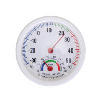 Mini Termómetro-Higrómetro En Forma De Reloj Análogo Para Pared Medidor De Temperatura Y Humedad Rango -30 a 50 Grados Celsius - details 2
