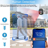 Cámara De Vigilancia Tuya 5MP HD Wifi Con Detección De Movimiento PIR Visión Nocturna En Color IR Cámara De Bala Para Hogar Inteligente Exterior E Interior Monitor Con Visión Nocturna En Color - details 4