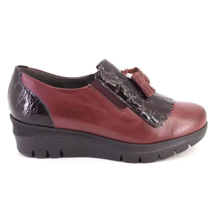 PITILLOS 5342 Zapatos de mujer burdeos PIEL 623 - 1
