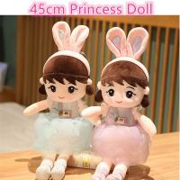 Muñeca De Peluche Kawaii De 45cm Con Orejas De Conejo Juguetes Suaves Para Niñas Regalo De Cumpleaños O San Valentín - details 0