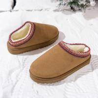 Botas Térmicas De Nieve Para Mujer Sin Tobilleras Cierre De Cordón Y Algodón Tallas 36-44 Para Otoño E Invierno Material De Pelo Y Suela De Goma - details 6