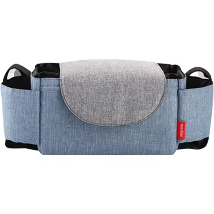 Organizador de bolsos para cochecitos, bolso organizador para cochecitos de gran espacio | 2 portavasos con aislamiento, bolso de viaje para bebés de gran capacidad - 1